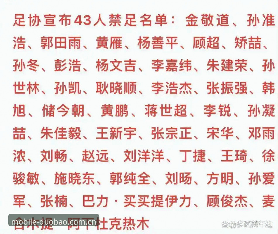 中国足协第三批禁足名单全面解析：17人终身禁赛背后的行业震荡